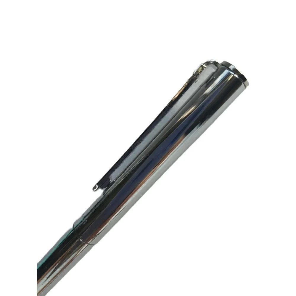Tiffany & Co Silver Retractable Ballpoint Pen Ribbed T-Clip with Pouch and Box